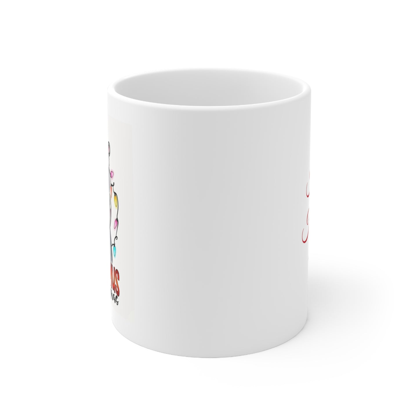 Hippopotamus Christmas Ceramic Mug 11oz