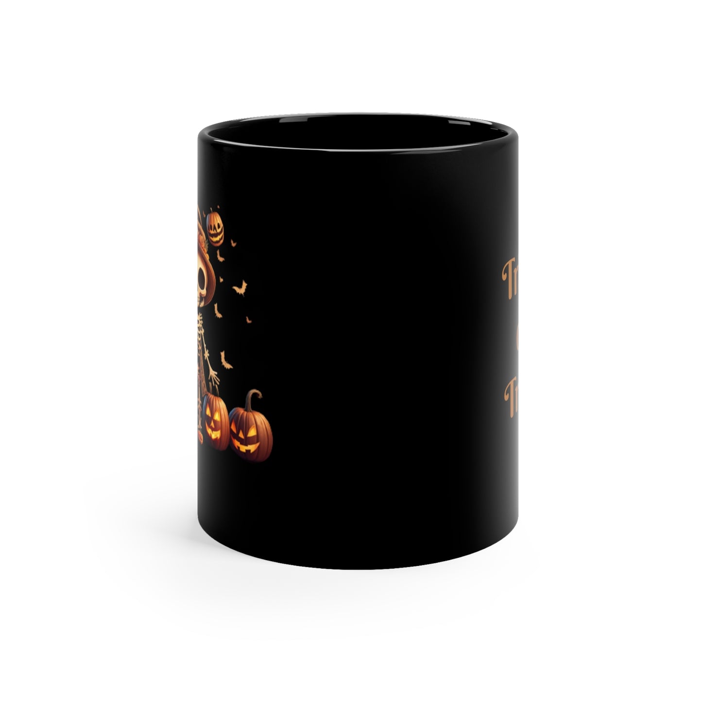 Happy skeleton 11oz Black Mug