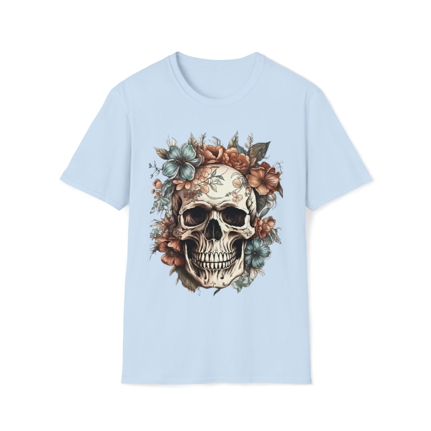 Skull flower Unisex Softstyle T-Shirt