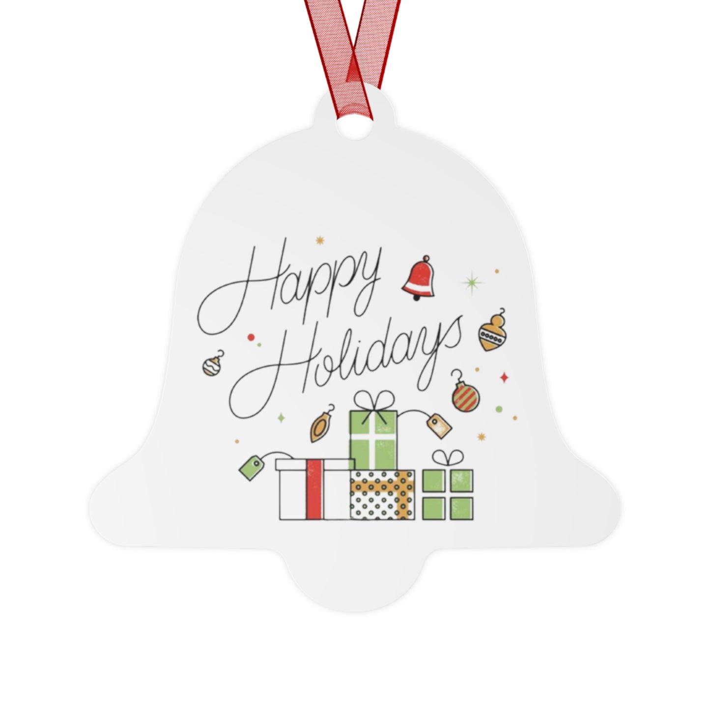 Happy holiday Metal Ornaments