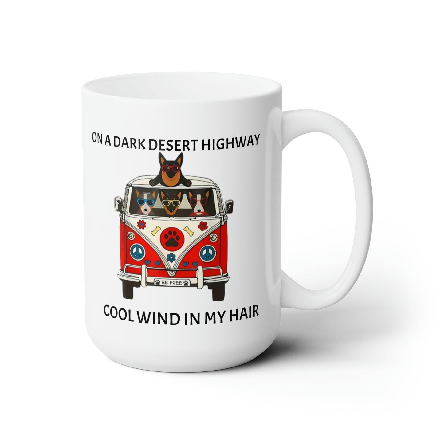 Dogs in van Ceramic Mug 15oz