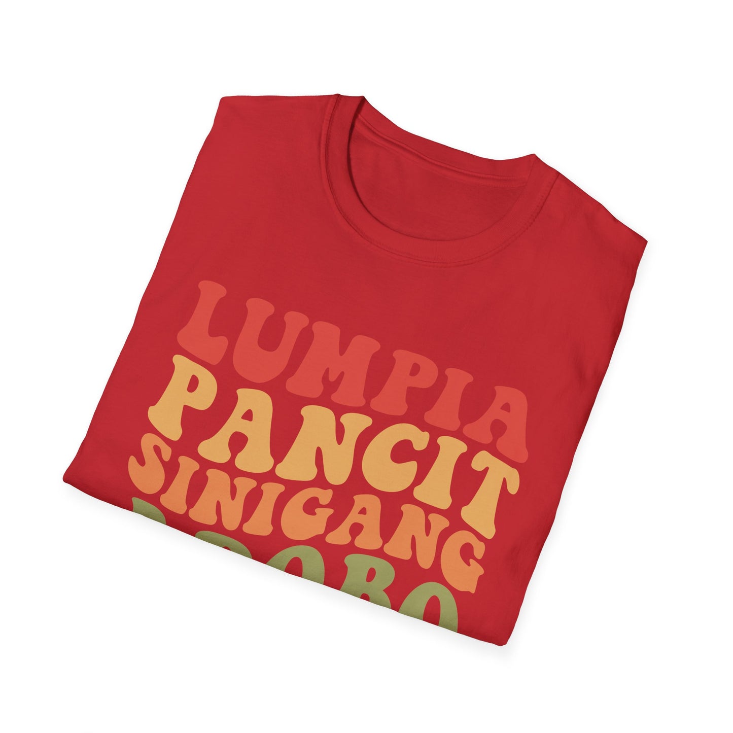 Filipino Food List T-Shirt | Filipino Pride, Lumpia Adobo Halo-Halo, Filipino Cuisine Tee