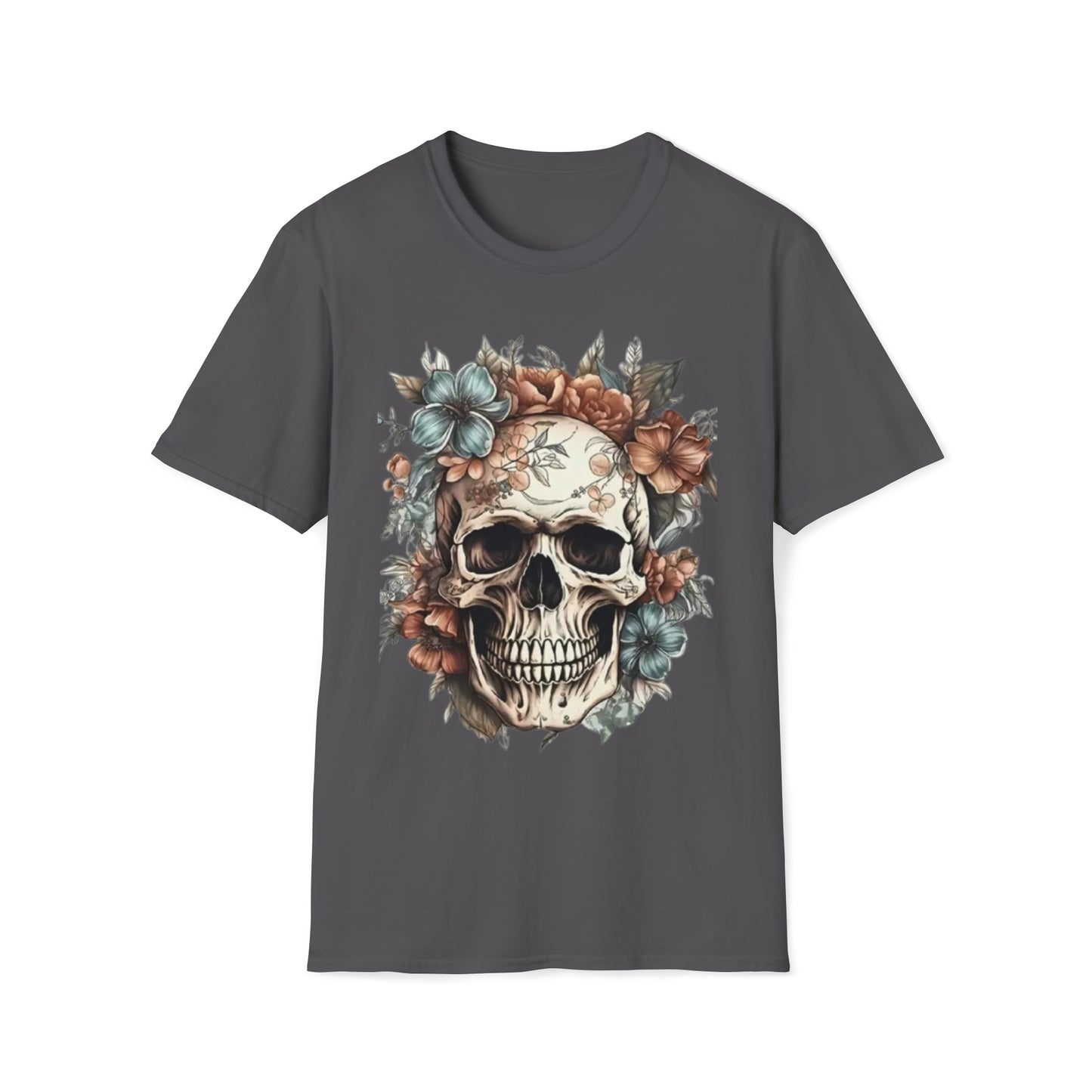 Skull flower Unisex Softstyle T-Shirt