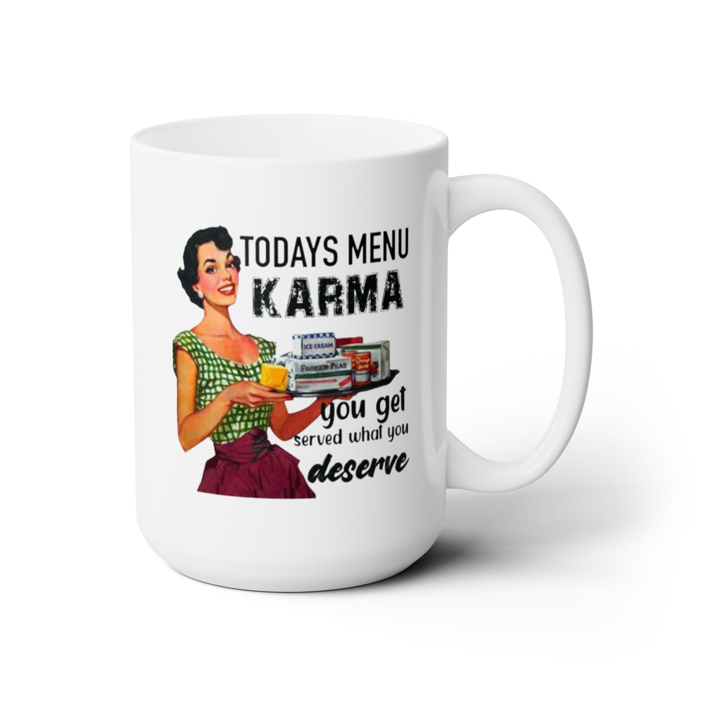 Karma Ceramic Mug 15oz contact seller right handed mug