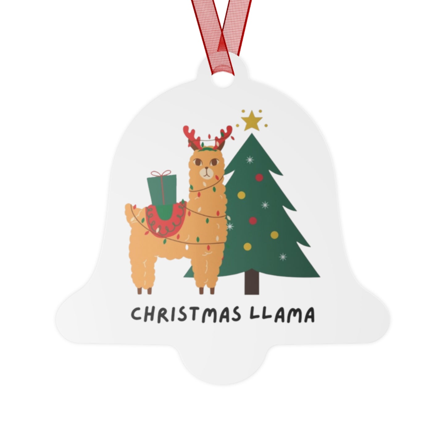 Christmas Llama, Christmas Metal Ornaments