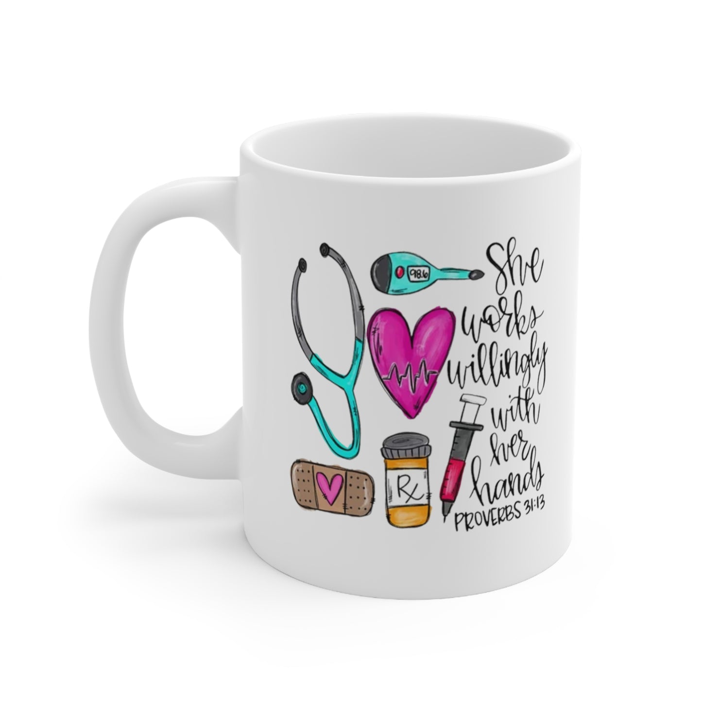 Nurse Ceramic Mug 11oz contact seller for left handed mugs