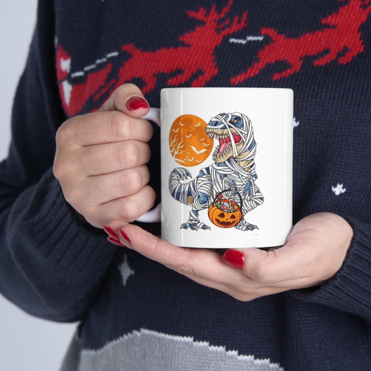 Dinosaur mummy Ceramic Mug 11oz