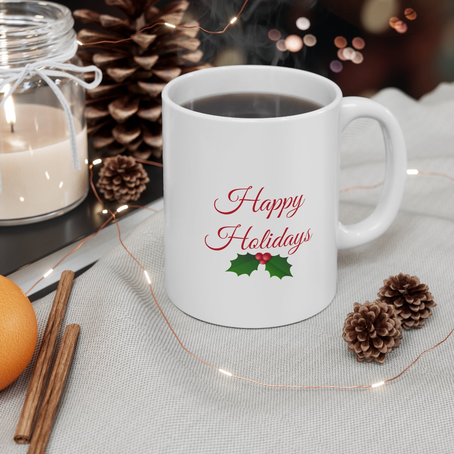 Hippopotamus Christmas Ceramic Mug 11oz