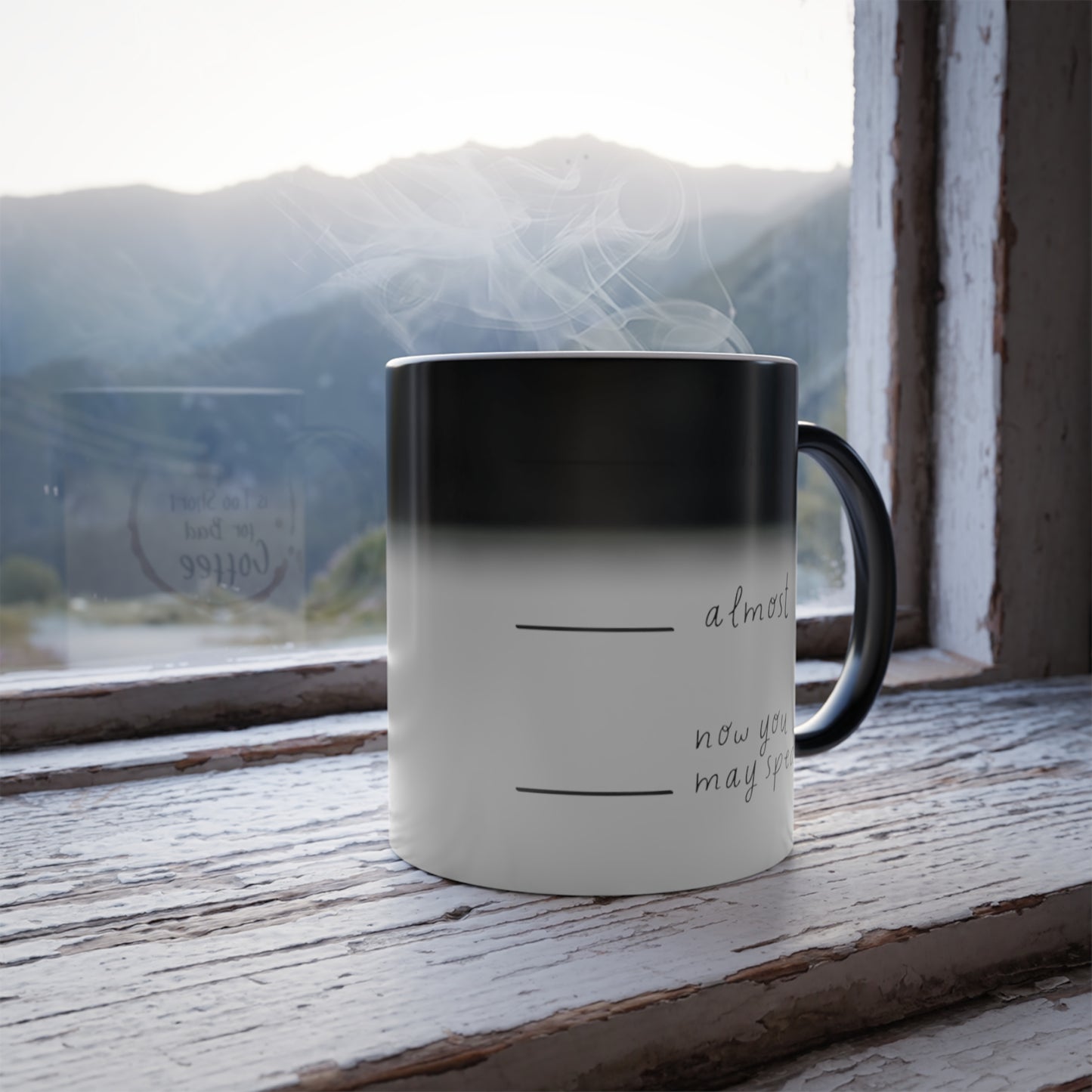 Coffee "life is to short" Color Morphing Mug, 11oz