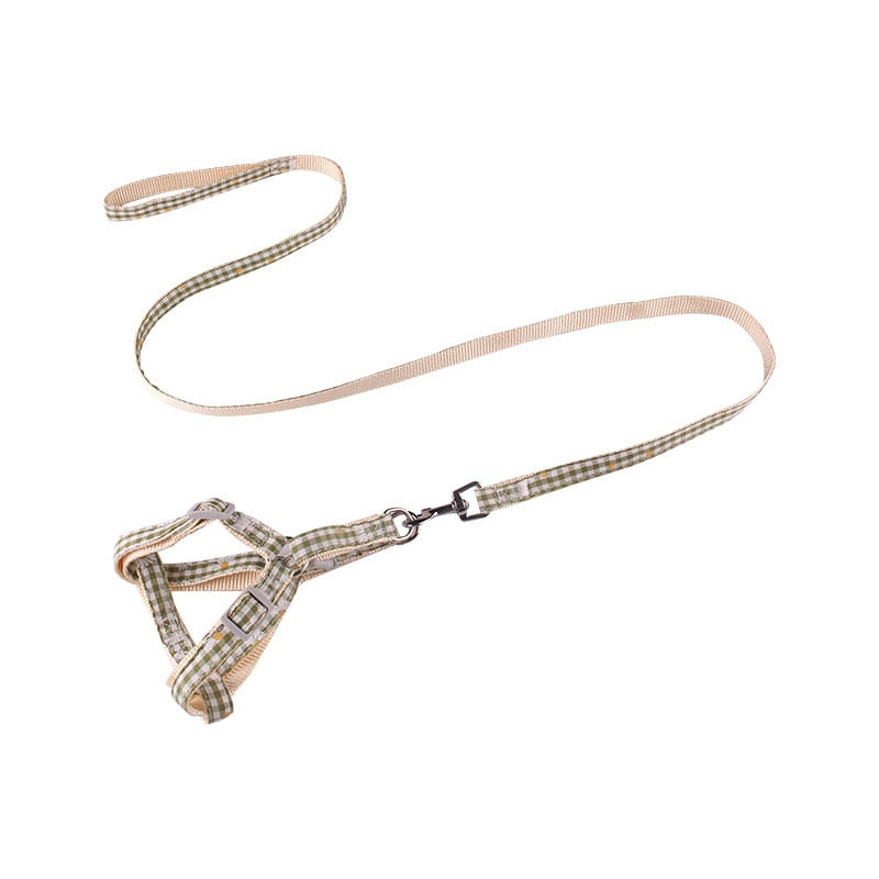 Pet Leash Small Medium Dog Leash Small Daisy Lattice Chest Harness Pet Supplies Pet Products for Dog Harness Fashion