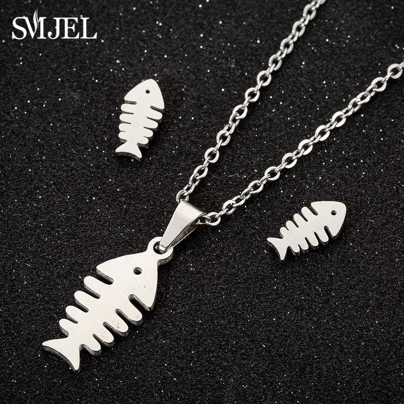 Stainless Steel Paw Necklace Earring for Women Simple Hollow Dog Paw Jewelry Sets Cute Cat Pendant Nekclaces 2023 Birthday Gift