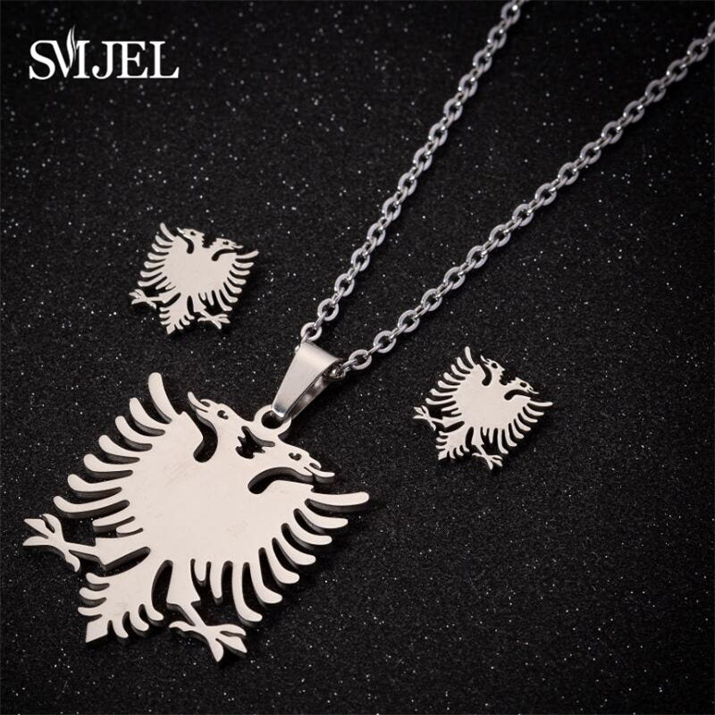 Stainless Steel Paw Necklace Earring for Women Simple Hollow Dog Paw Jewelry Sets Cute Cat Pendant Nekclaces 2023 Birthday Gift