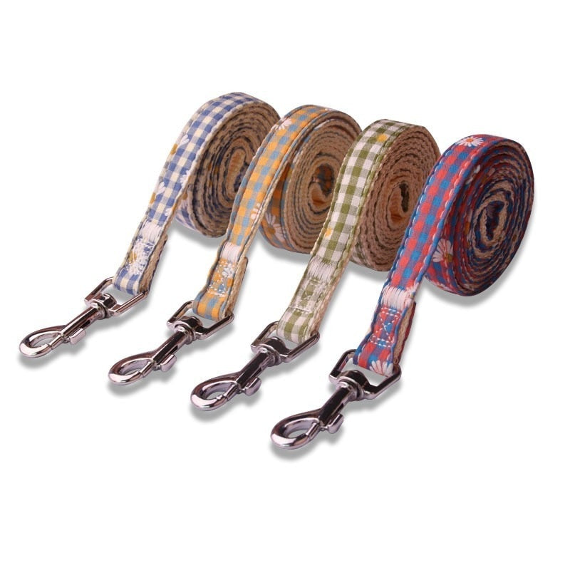 Pet Leash Small Medium Dog Leash Small Daisy Lattice Chest Harness Pet Supplies Pet Products for Dog Harness Fashion