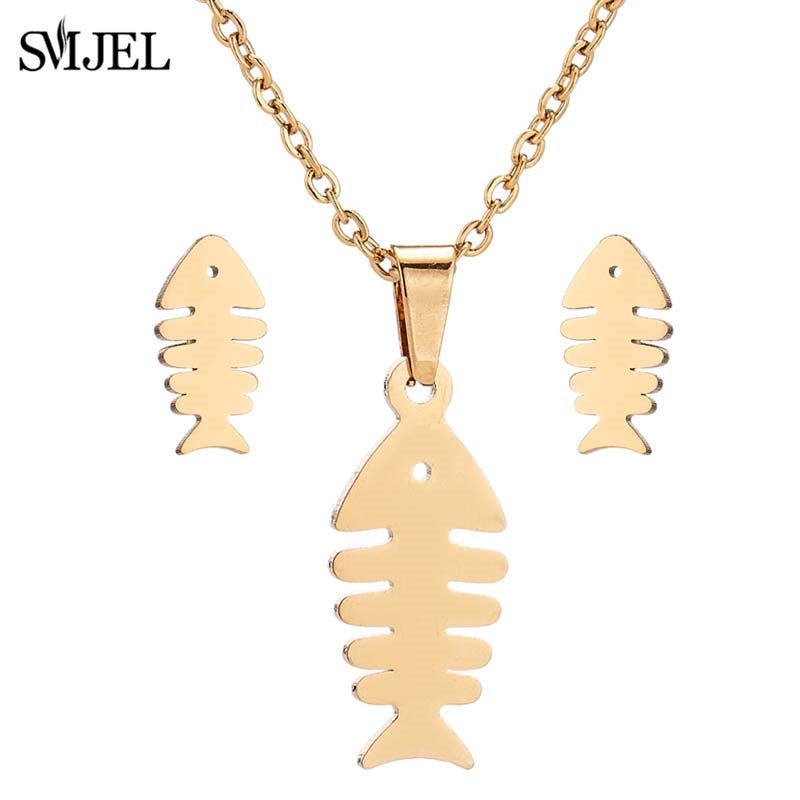 Stainless Steel Paw Necklace Earring for Women Simple Hollow Dog Paw Jewelry Sets Cute Cat Pendant Nekclaces 2023 Birthday Gift