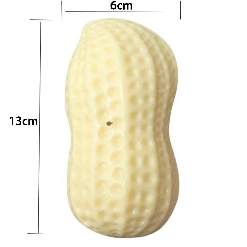 Pet Chew Toys Pet TPR Set Interactive Playing Funny Molar Peanut Shape Dog Squeaky Sound Puppy Molar Bite Cleaning Teeth
