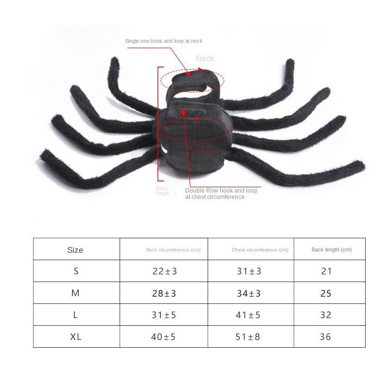 Halloween Spider Costume for Dog Cat Halloween Pet Costume Party Supply Spider Cosplay Costumes for Small Medium Dogs and Cats