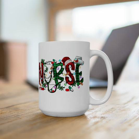 Nurse holiday Ceramic Mug 15oz contact seller for right handed mug