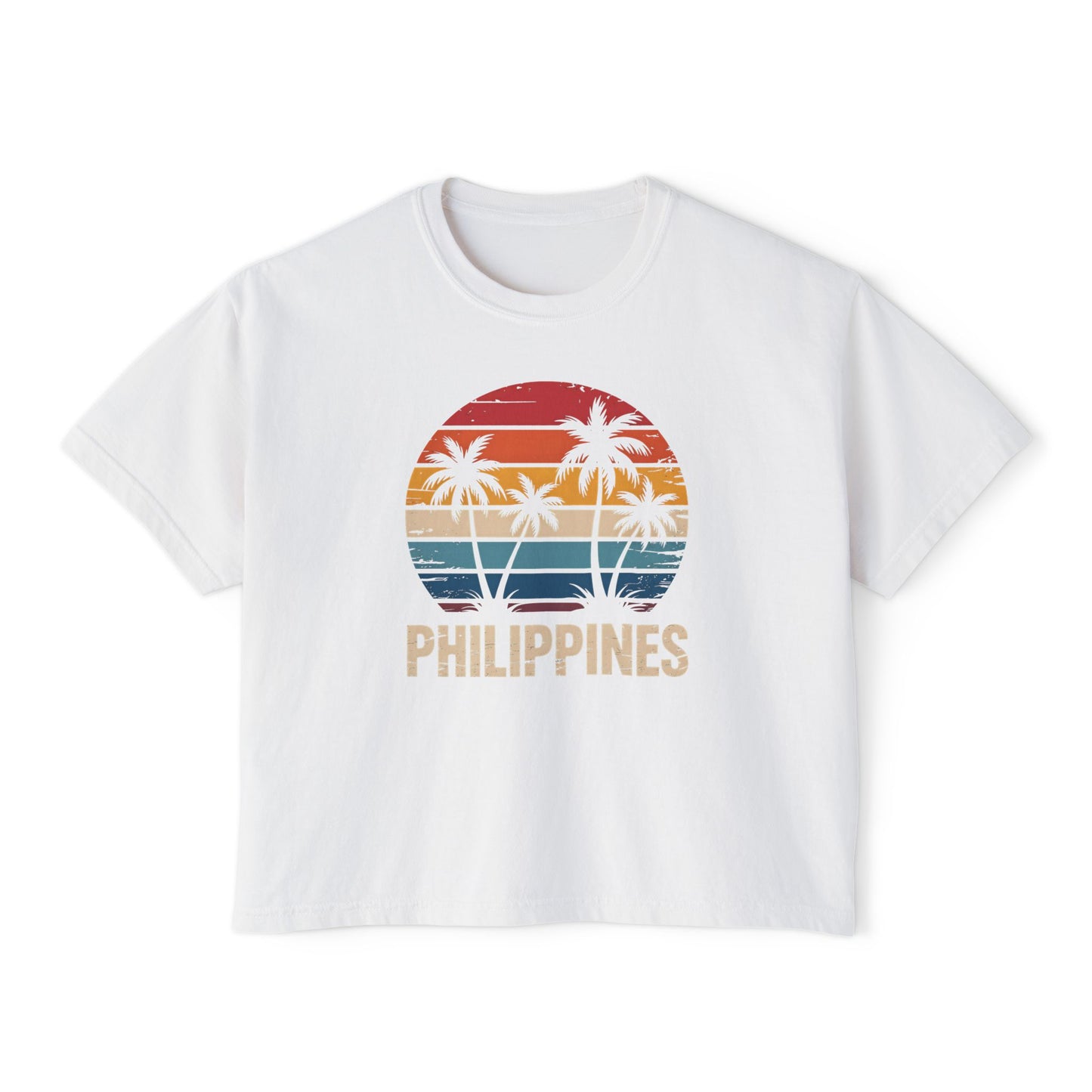 Philippines Heritage Women's Boxy Tee, Filipino Pride Shirt, Relaxed Fit Boxer Tshirt, Ethnic Cultural Clothing, Pinoy Top