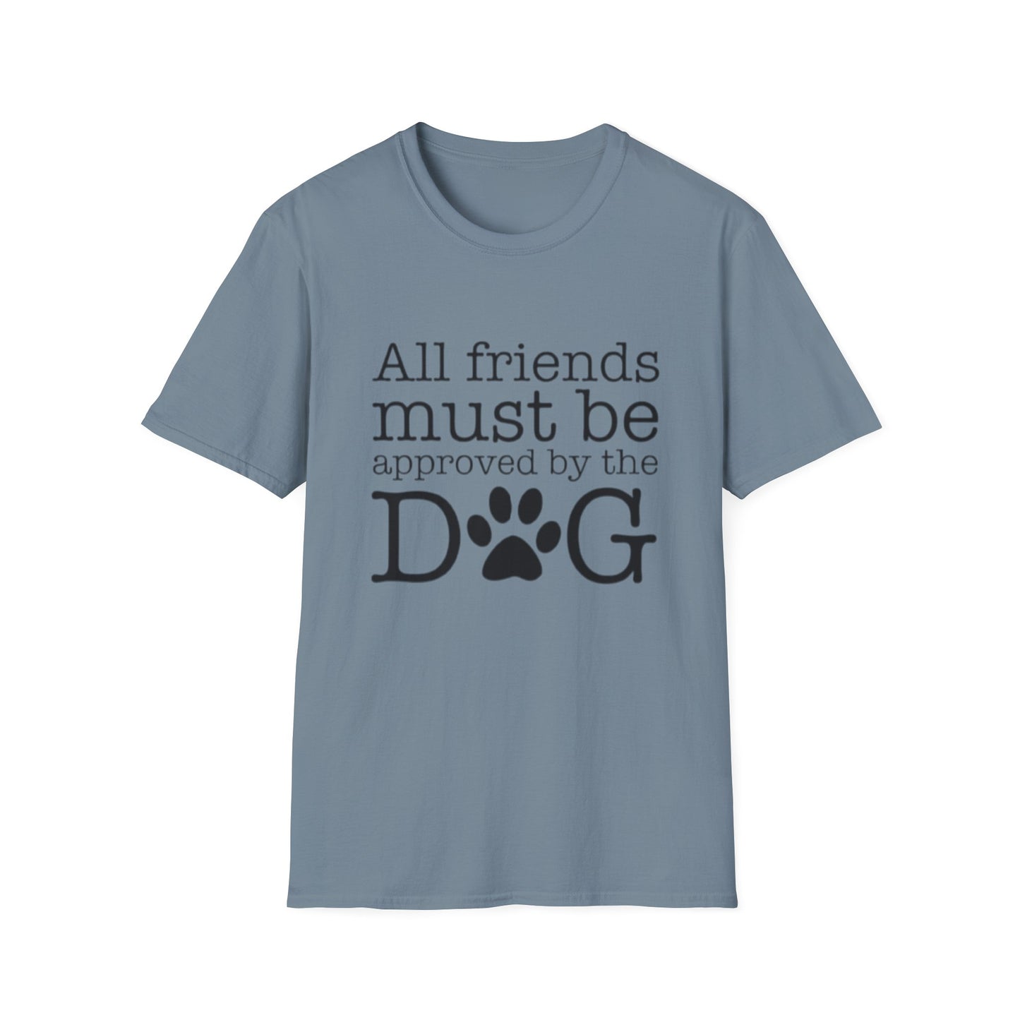 Dog Approved  Softstyle T-Shirt, Best Friend Gift, Funny Dog Lover Tee, Pet Owner Shirt, Cute Animal Print Shirt