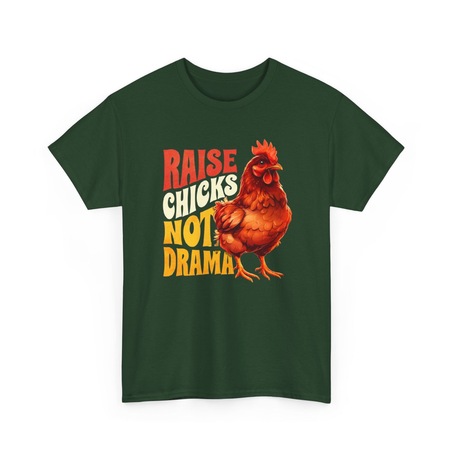 Chicken Lover Unisex Tee, Raise Chickens Not Drama T-Shirt, Farm Animal Graphic Shirt, Funny Hen Rooster Top, Country Life Apparel