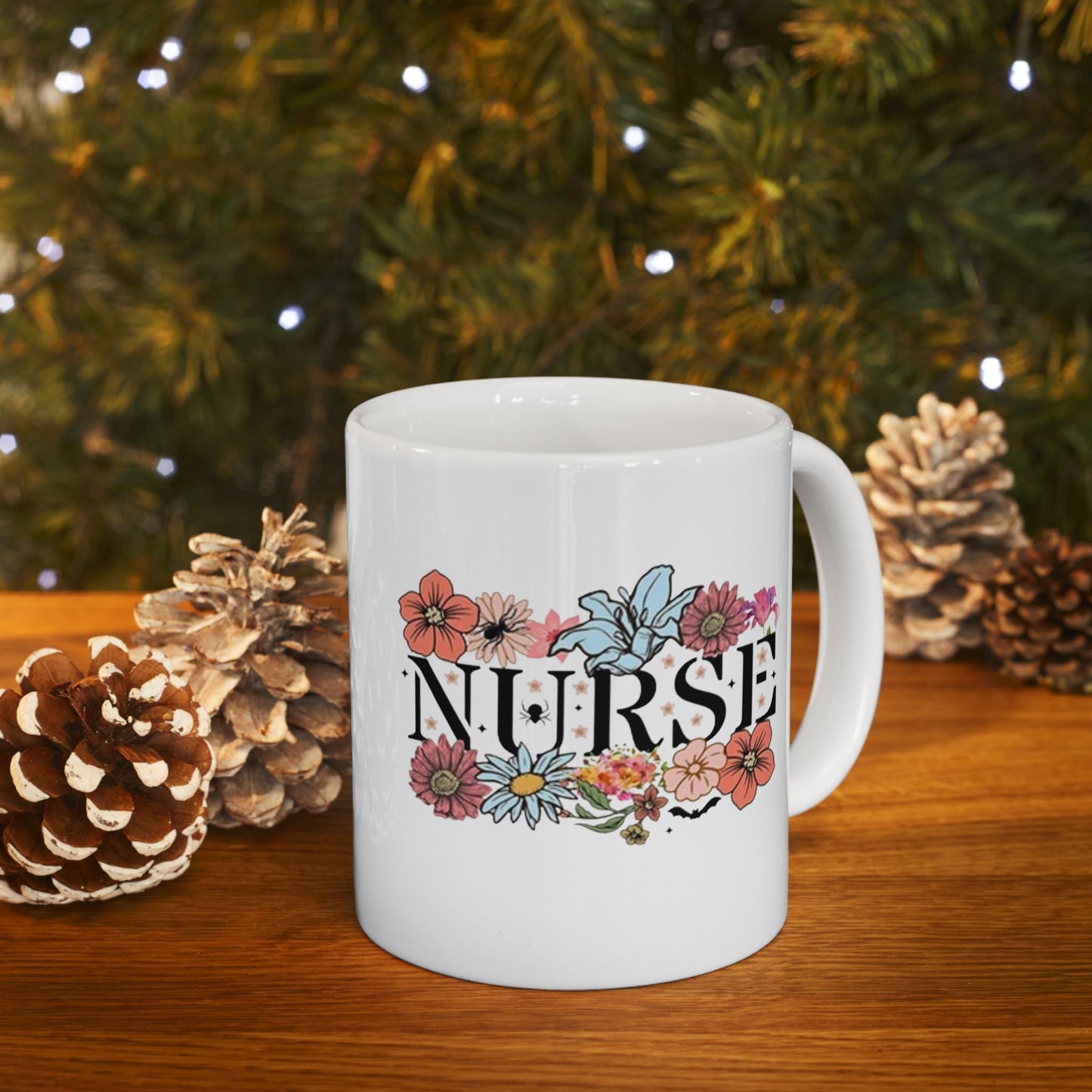 Nurse Ceramic Mug 11oz( Contact seller for customize cup into change to right hand in mug.)