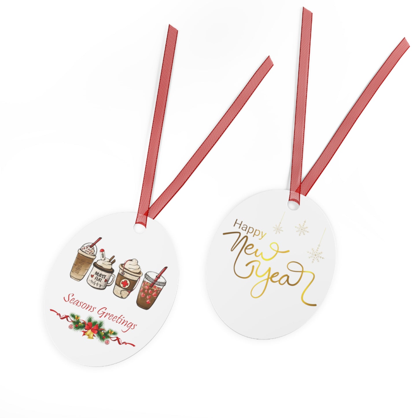 Nurse Christmas Metal Ornaments