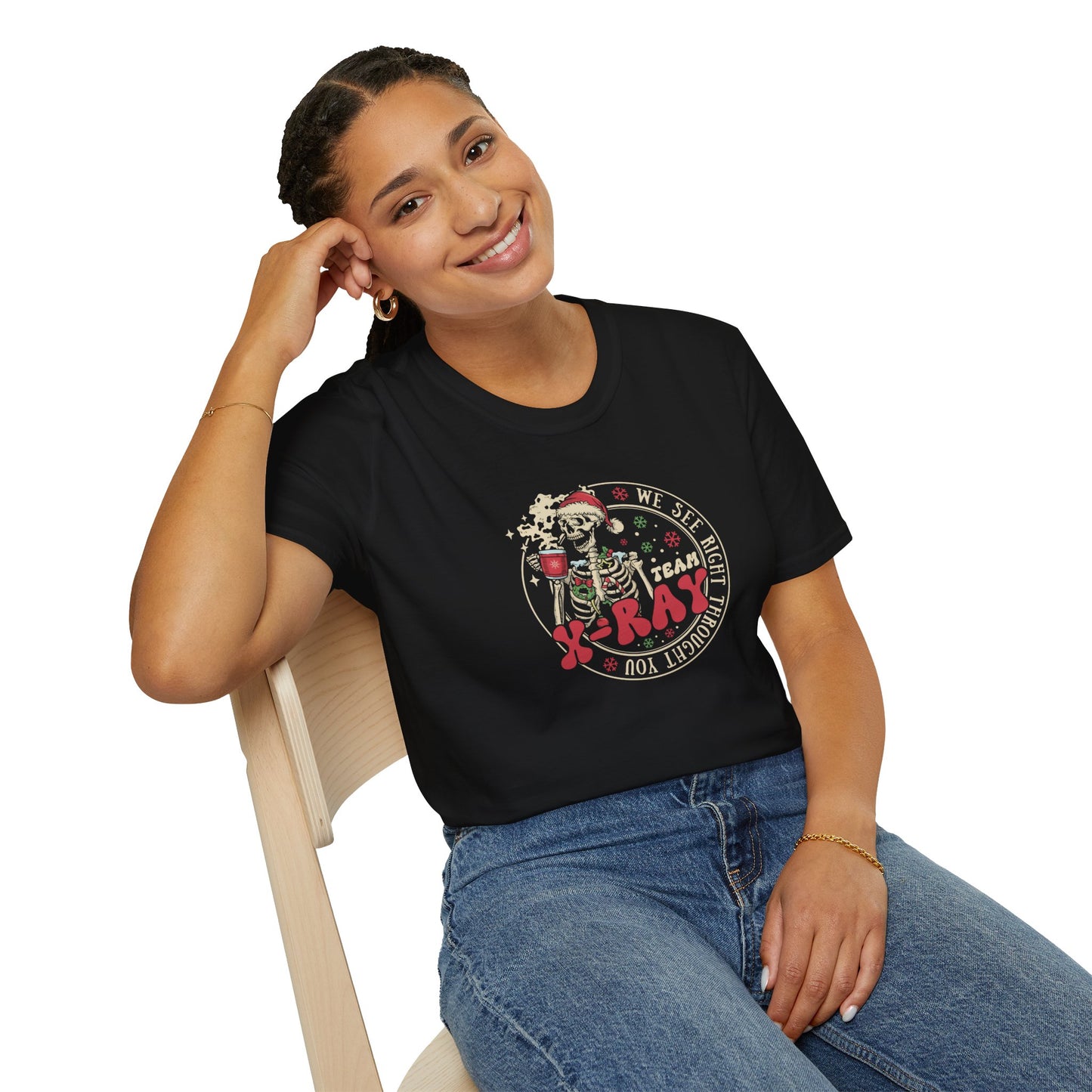 Radiology Team T-Shirt, Skeleton Halloween Shirt, Funny Medical Tee, X-Ray Tech Gift, We See Right Through You, Hospital Staff, Unisex