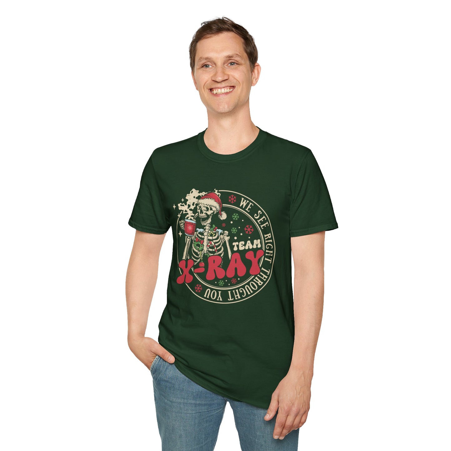 Radiology Team T-Shirt, Skeleton Halloween Shirt, Funny Medical Tee, X-Ray Tech Gift, We See Right Through You, Hospital Staff, Unisex