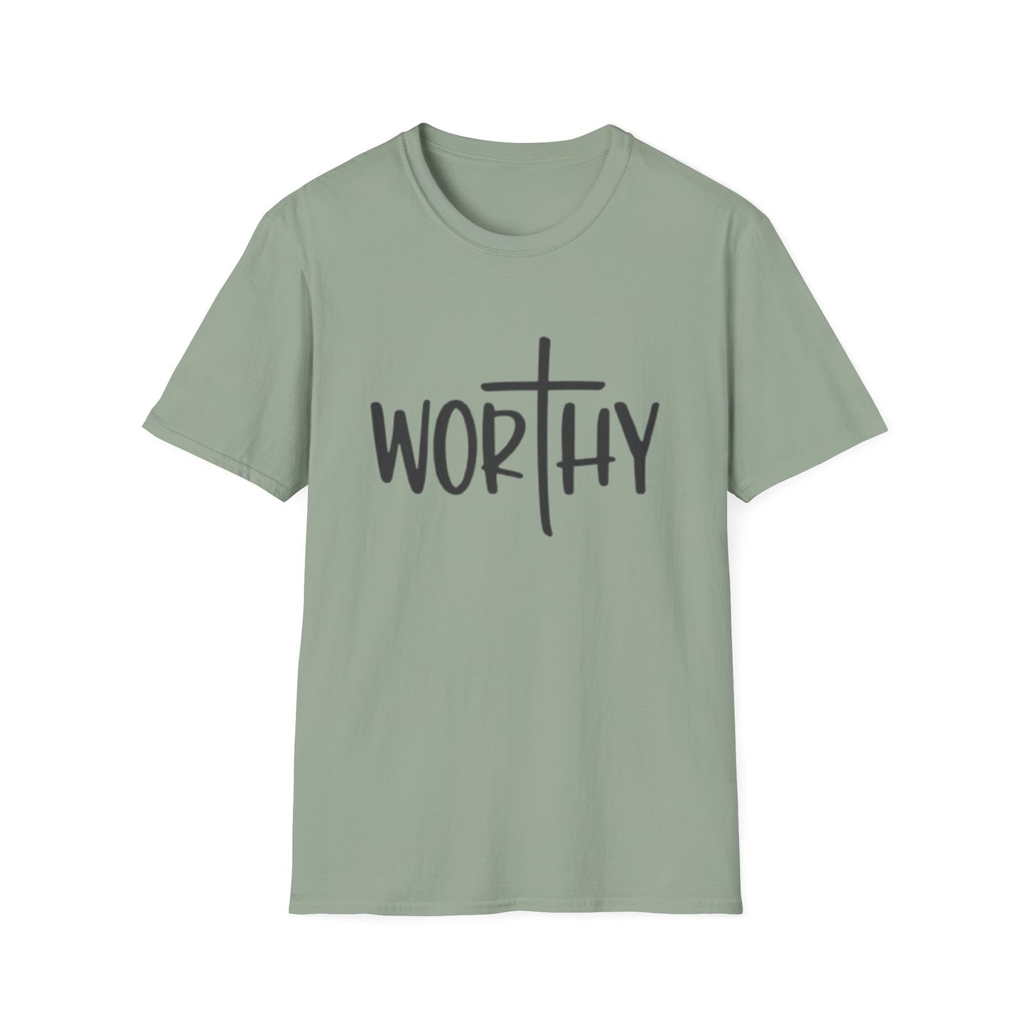 Spiritual WORTHY  t shirt for men and women and young people to remind every one they are loved