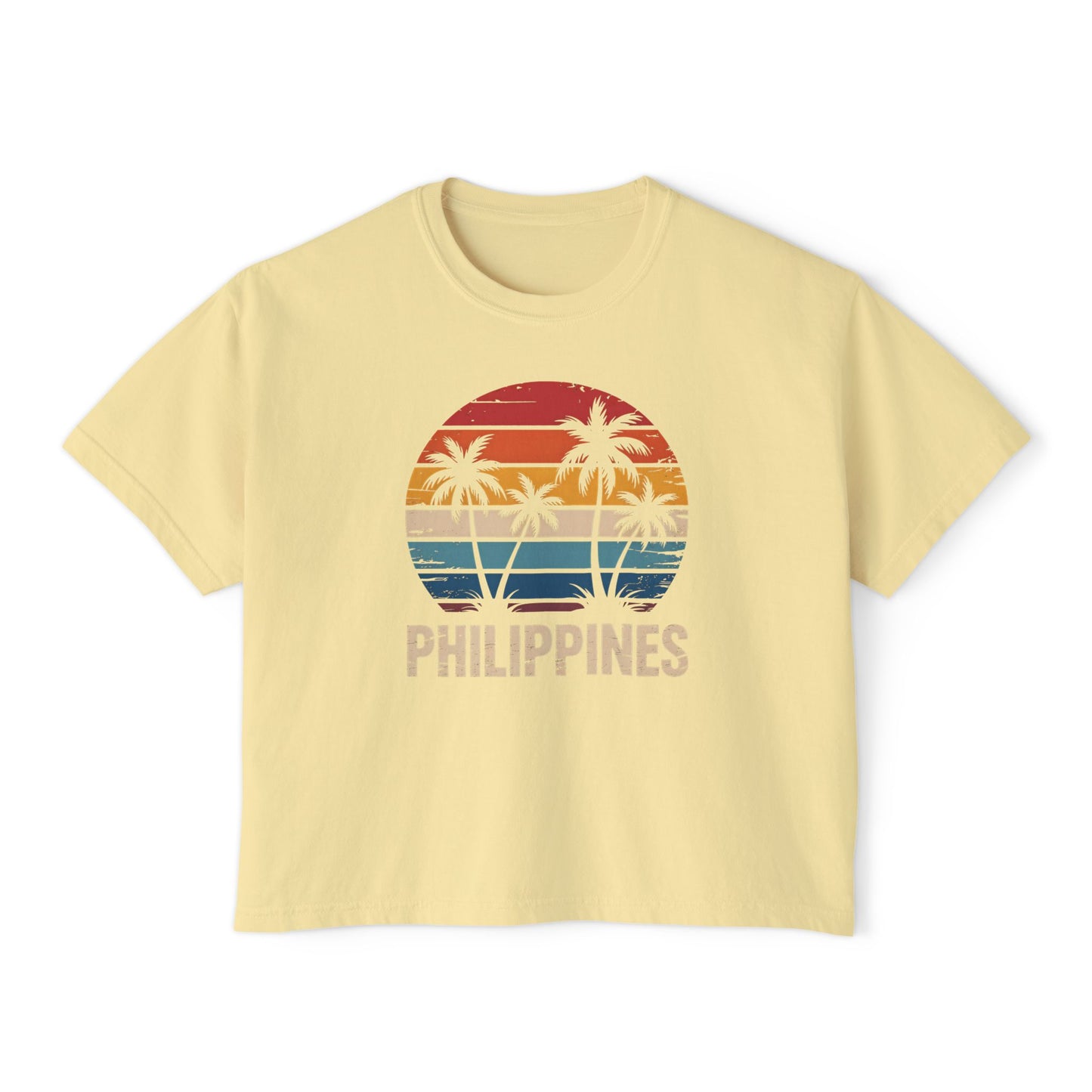Philippines Heritage Women's Boxy Tee, Filipino Pride Shirt, Relaxed Fit Boxer Tshirt, Ethnic Cultural Clothing, Pinoy Top