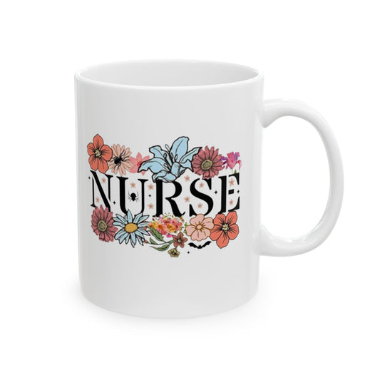Nurse Ceramic Mug 11oz( Contact seller for customize cup into change to right hand in mug.)