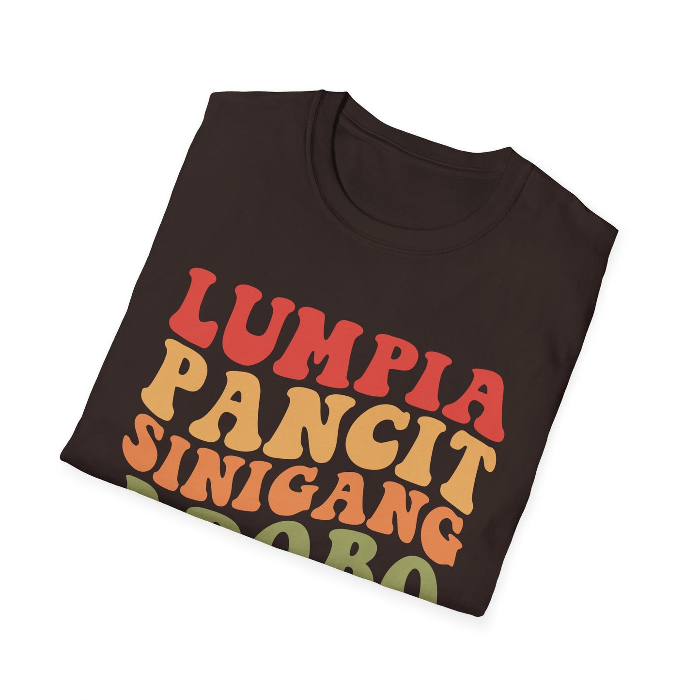 Filipino Food List T-Shirt | Filipino Pride, Lumpia Adobo Halo-Halo, Filipino Cuisine Tee