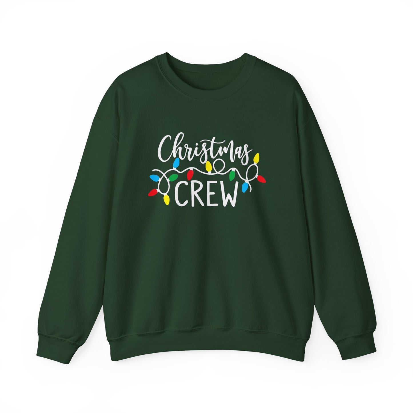 Christmas Crew sweatshirt Matching Family Christmas Shirts Holiday Lights Graphic Tee Cute Xmas Shirt for Women Festive Holiday Party top