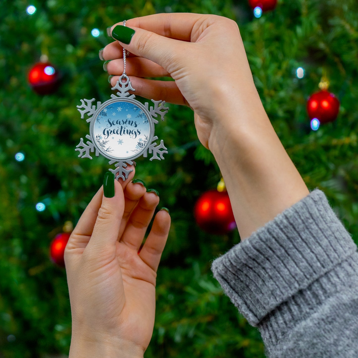 Pewter Snowflake Ornament