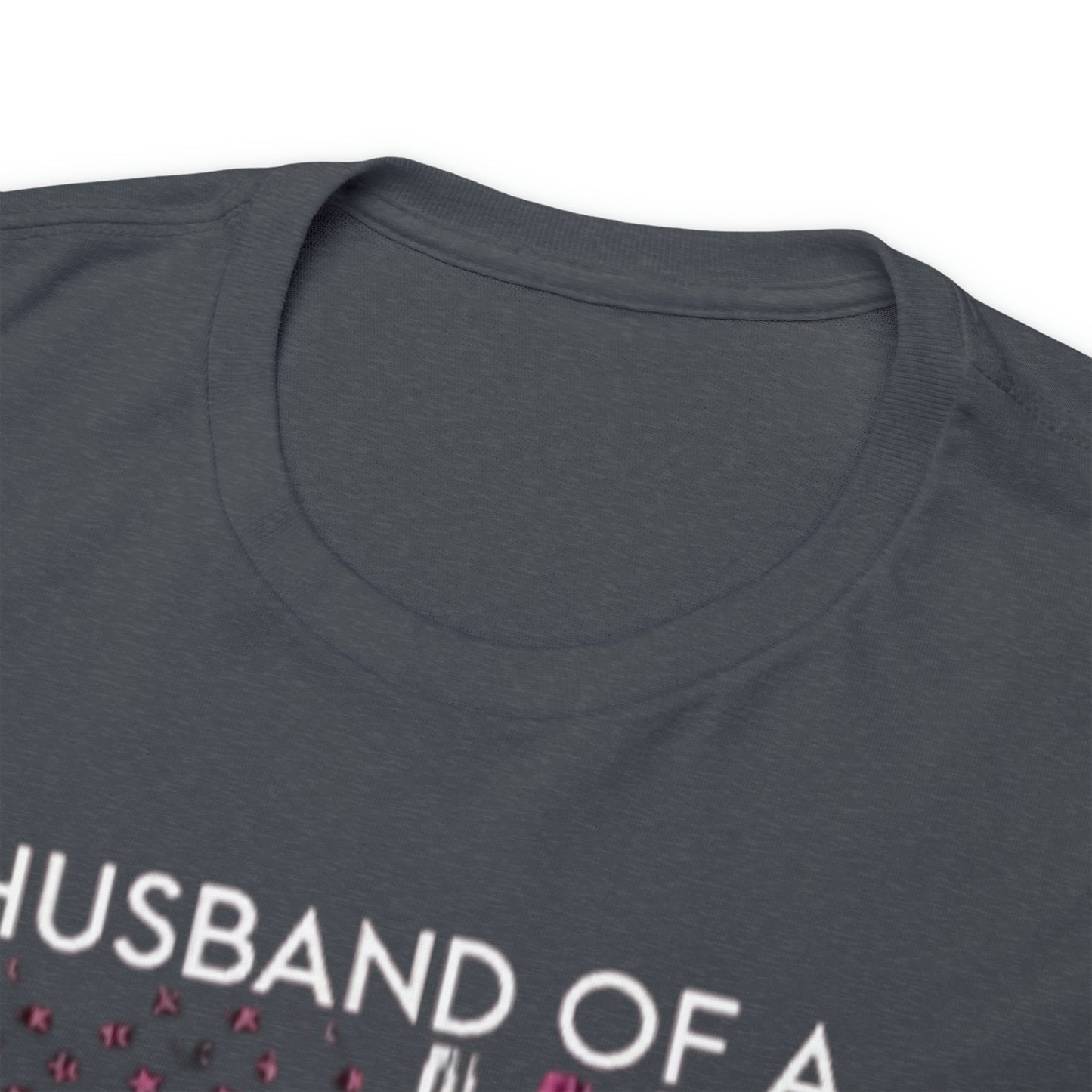 Husband of cancer awareness Unisex Heavy Cotton Tee