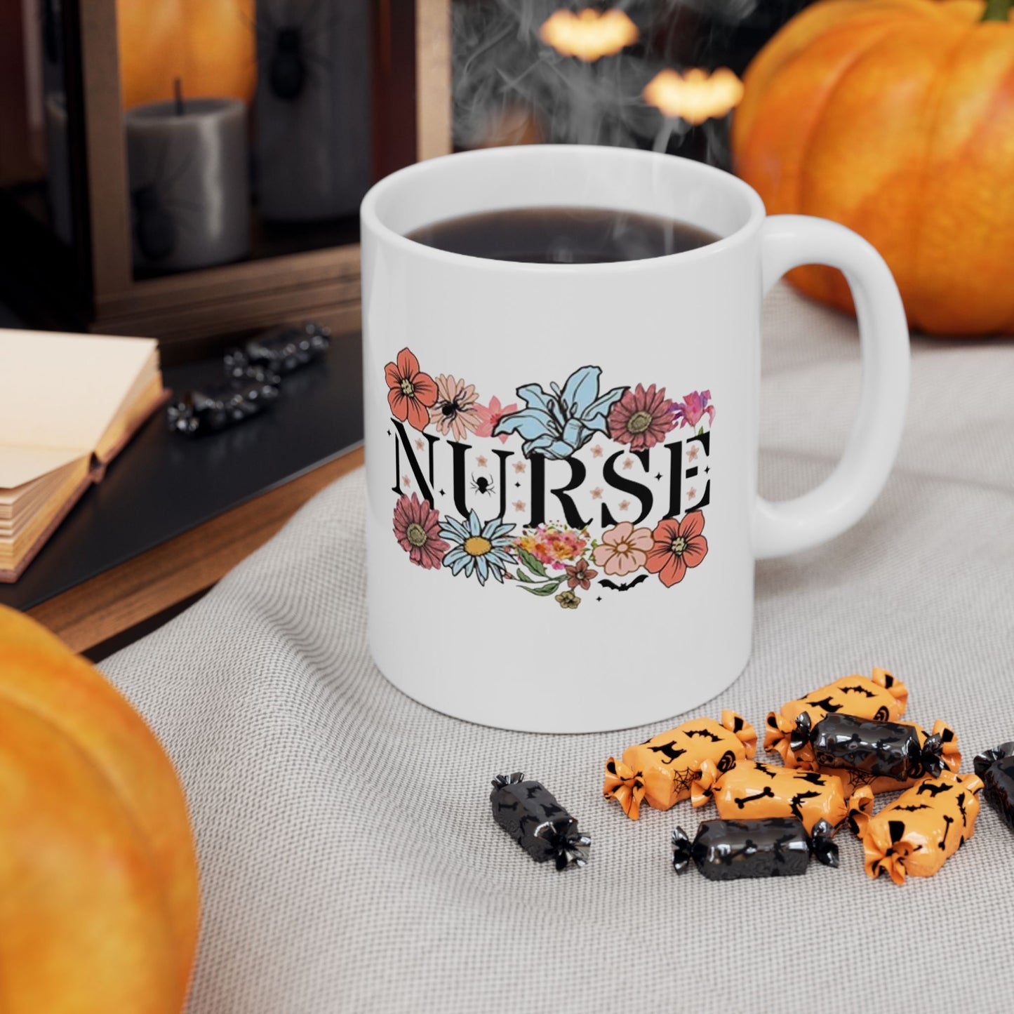 Nurse Ceramic Mug 11oz( Contact seller for customize cup into change to right hand in mug.)