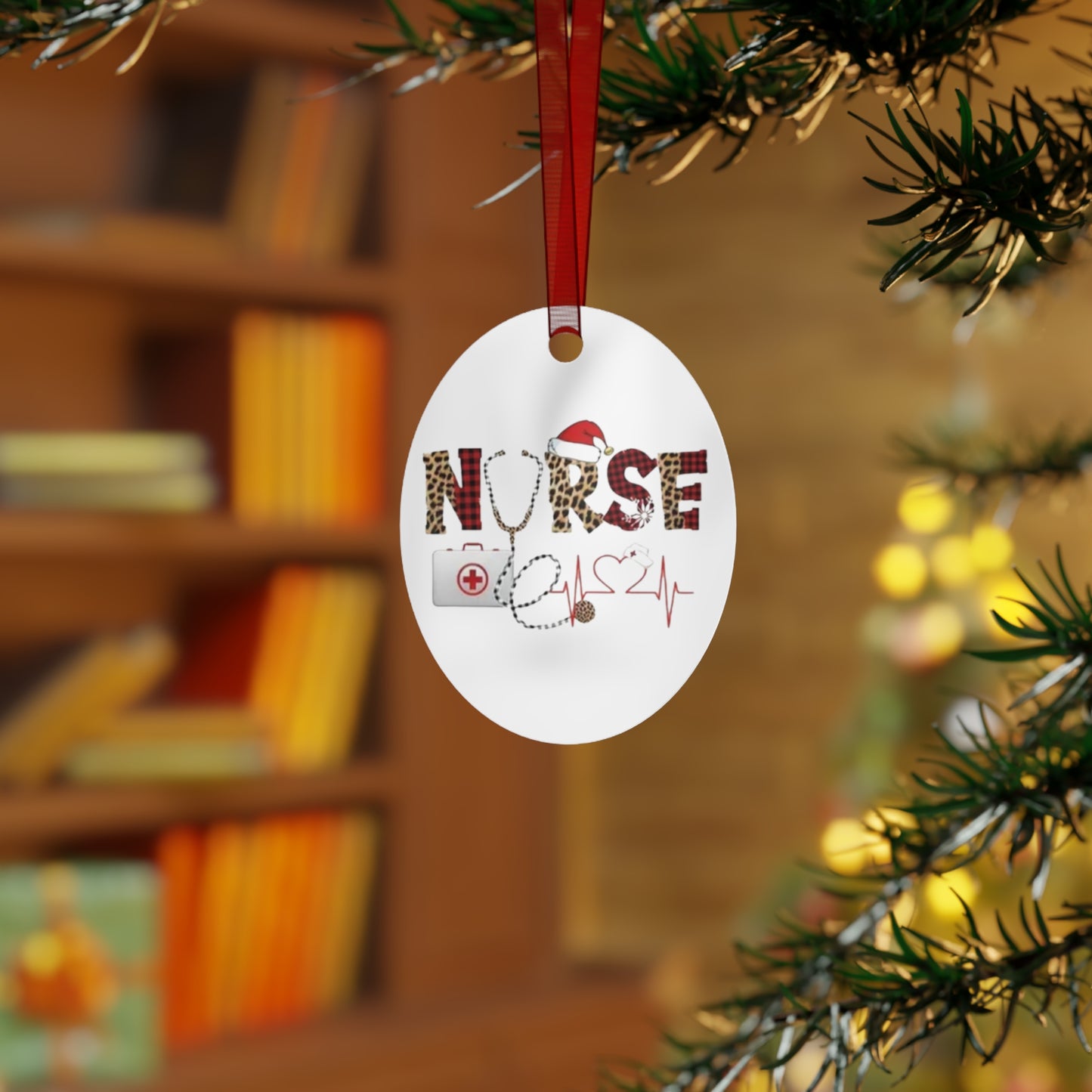 Nurse Christmas Metal Ornaments