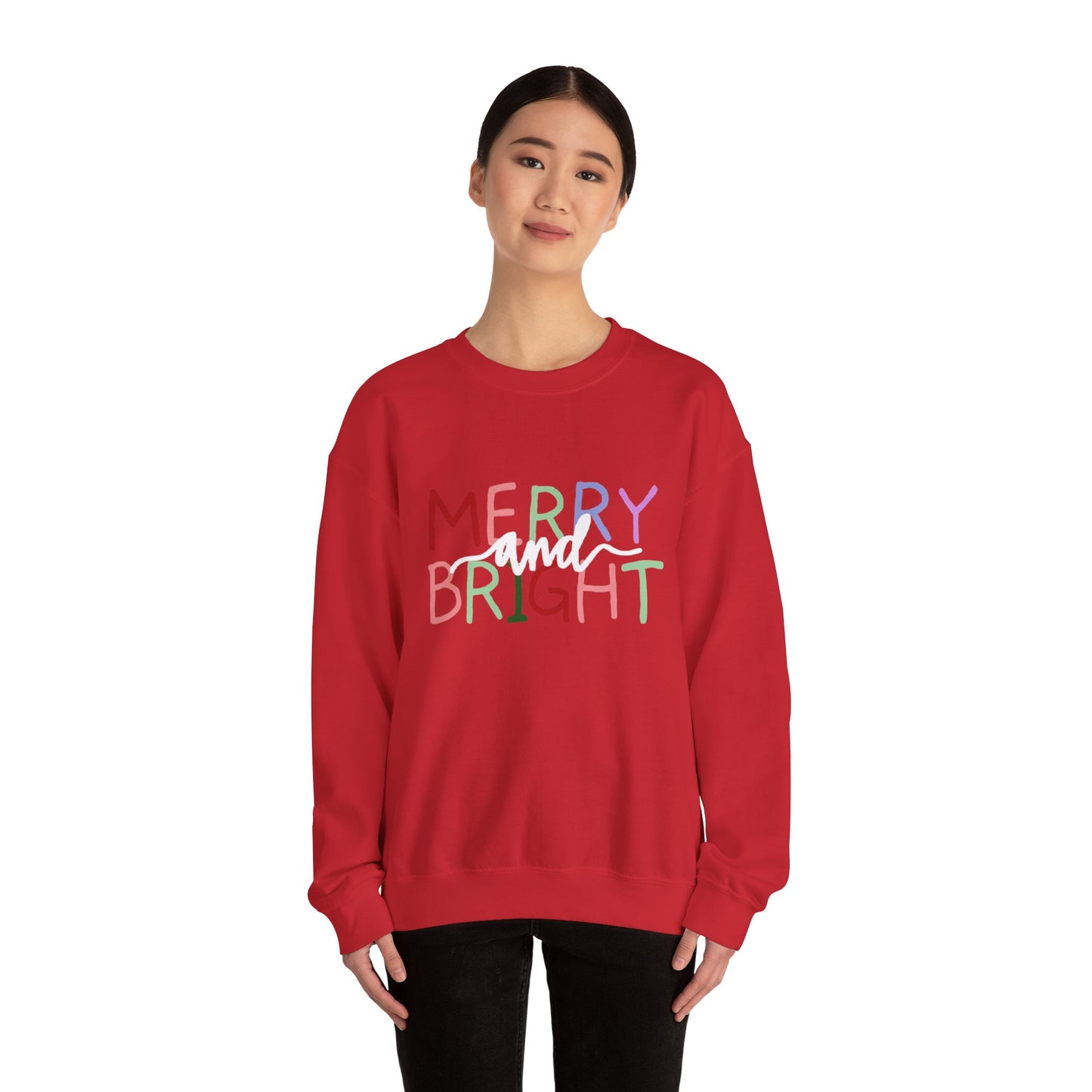 Merry and Bright Holiday Sweatshirt | Christmas Crewneck
