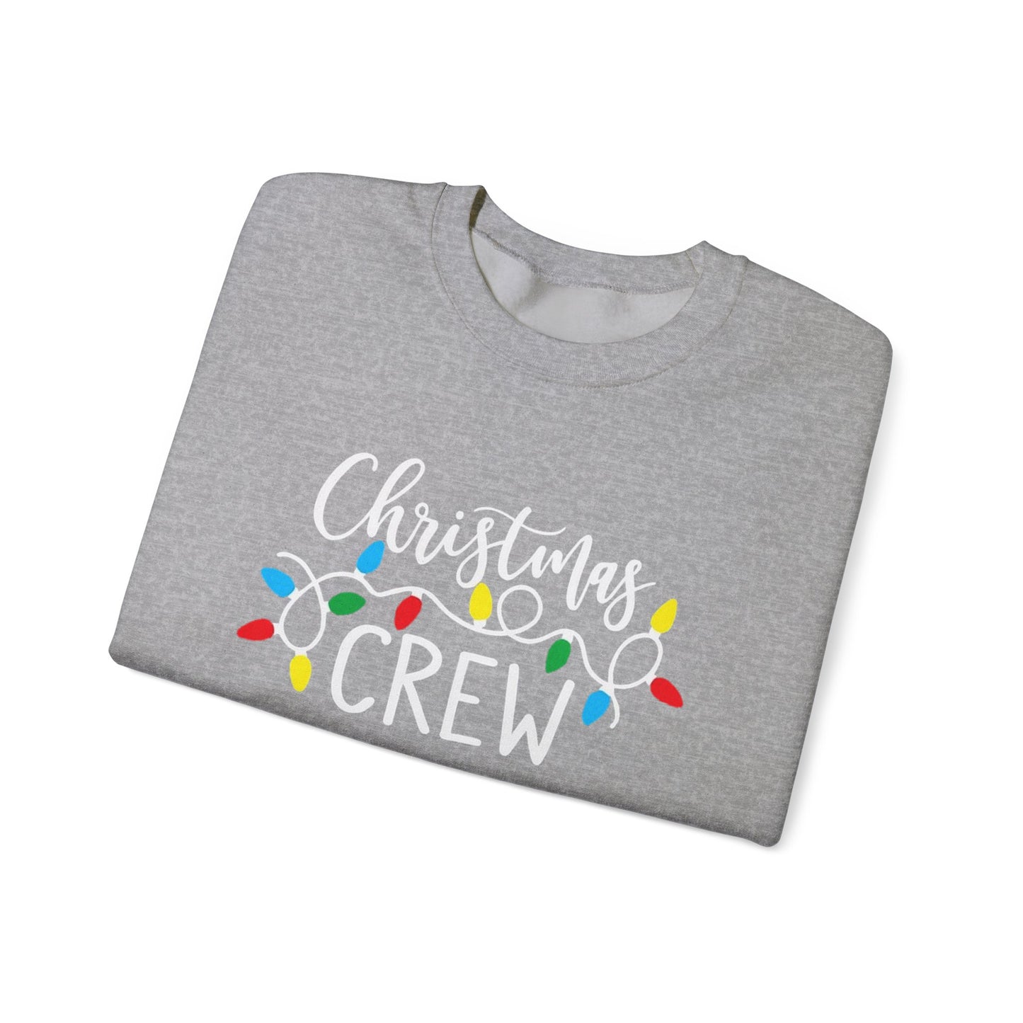 Christmas Crew sweatshirt Matching Family Christmas Shirts Holiday Lights Graphic Tee Cute Xmas Shirt for Women Festive Holiday Party top