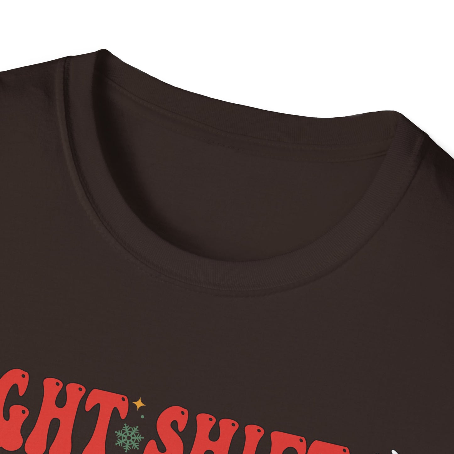 Funny Night Shift Nurse T-Shirt, Holiday Nurse Gift Shirt, Nursing Field Apparel, Unisex Tee, Softstyle Top