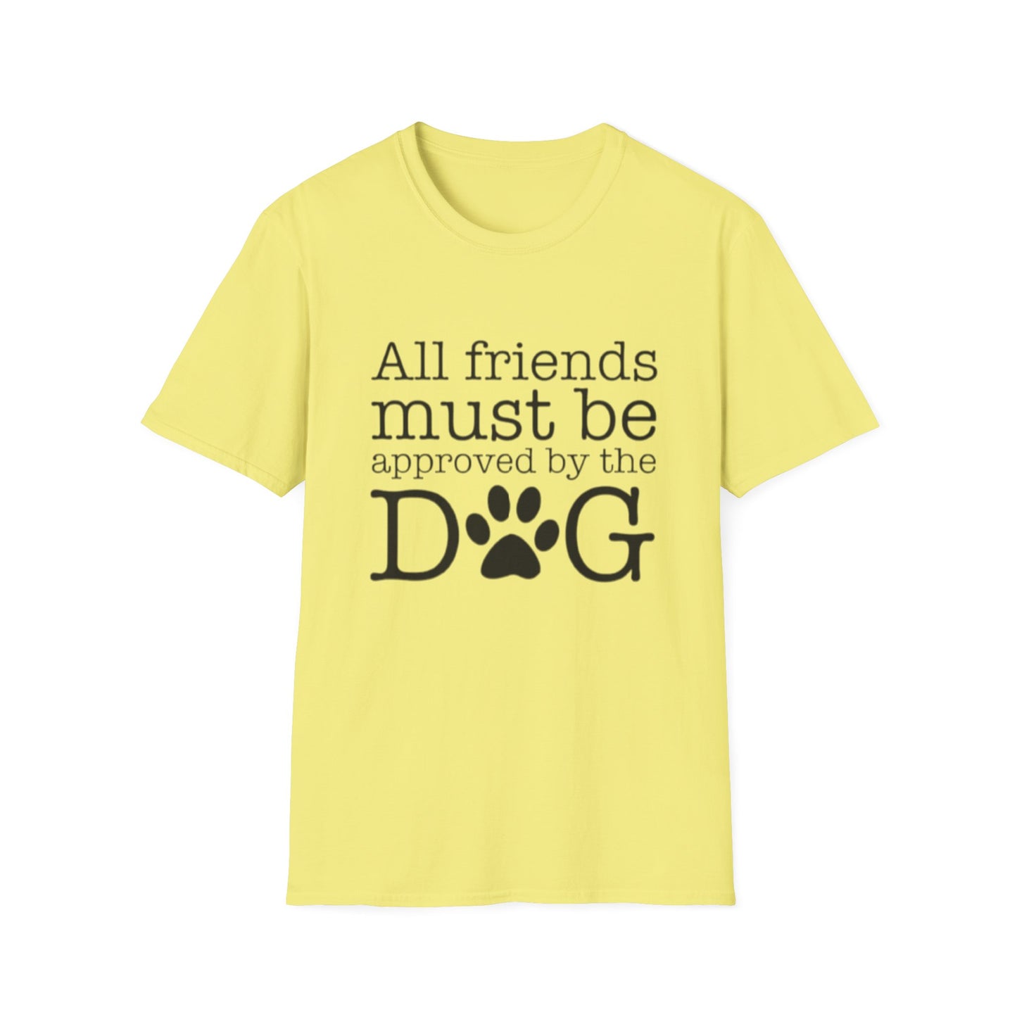 Dog Approved  Softstyle T-Shirt, Best Friend Gift, Funny Dog Lover Tee, Pet Owner Shirt, Cute Animal Print Shirt