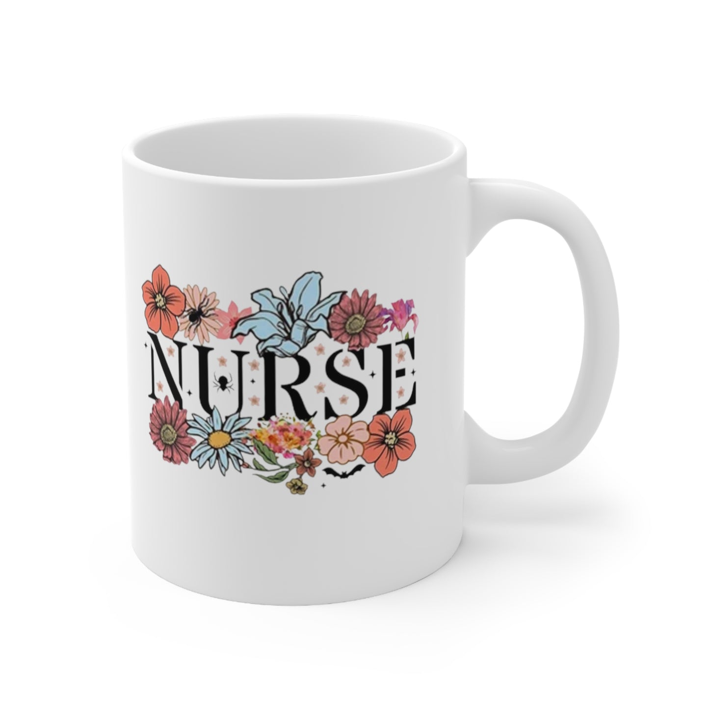 Nurse Ceramic Mug 11oz( Contact seller for customize cup into change to right hand in mug.)