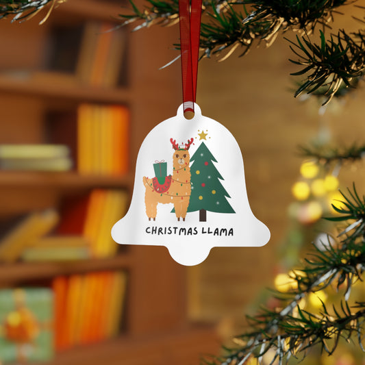 Christmas Llama, Christmas Metal Ornaments