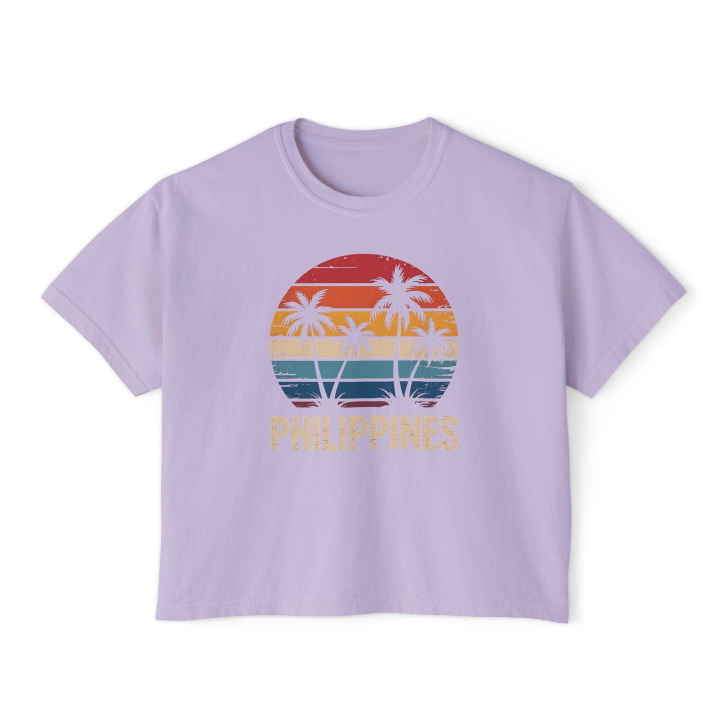 Philippines Heritage Women's Boxy Tee, Filipino Pride Shirt, Relaxed Fit Boxer Tshirt, Ethnic Cultural Clothing, Pinoy Top