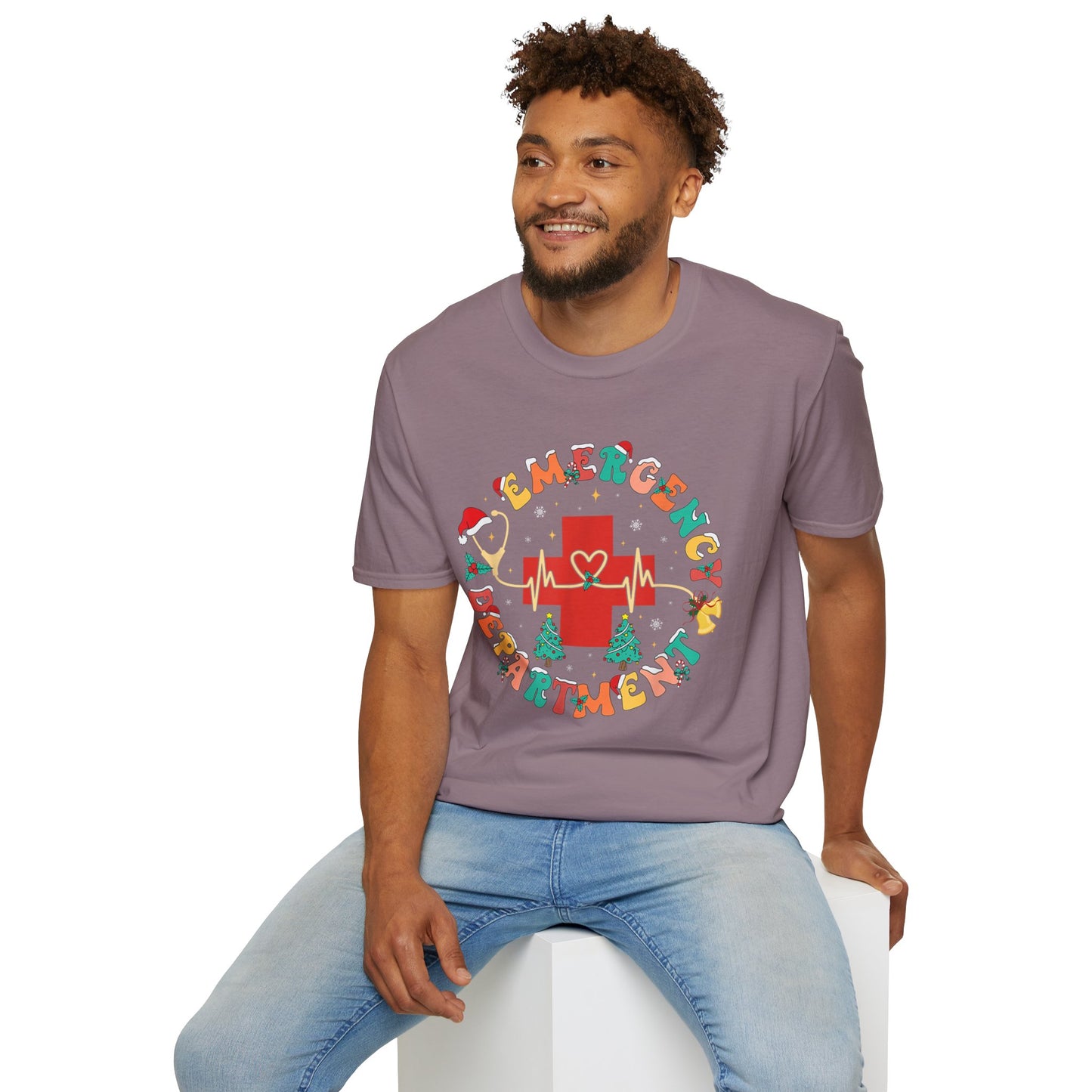 Emergency Department Festive Holiday T-Shirt - Christmas Nurse Doctor Medic Tee, Holiday Medical Staff Shirt, Hospital EMT Paramedic Uniform