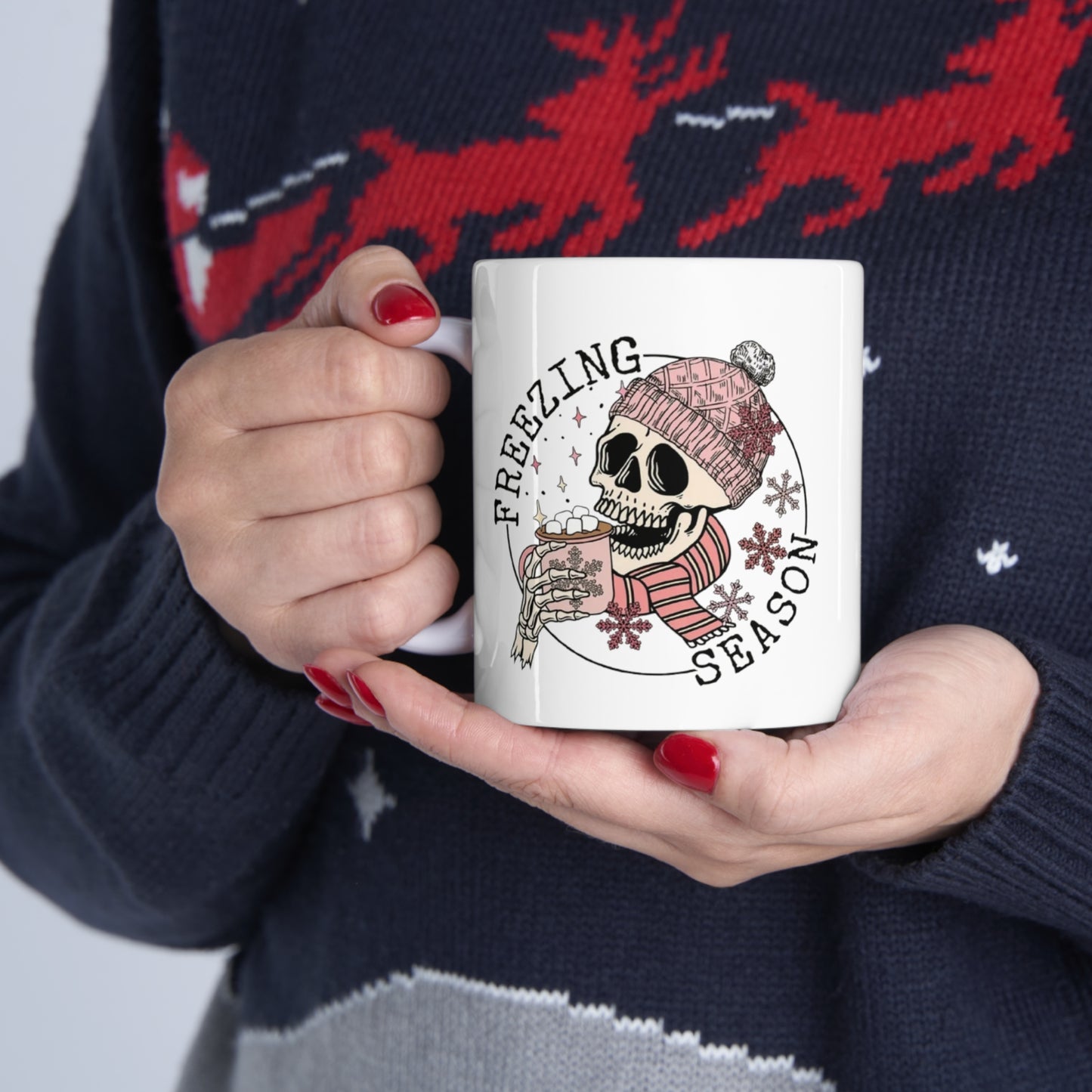 Christmas Chilli skull Ceramic Mug 11oz
