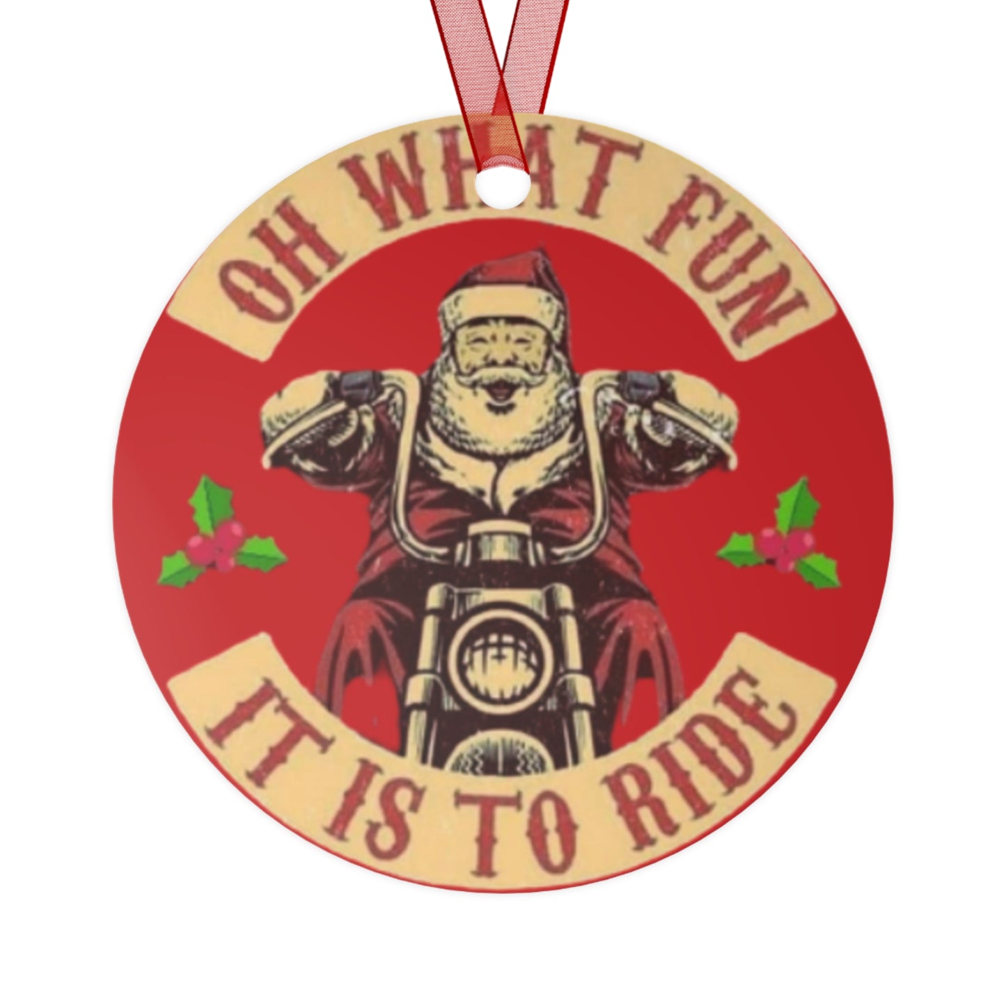 Motorcycle Santa Ornaments