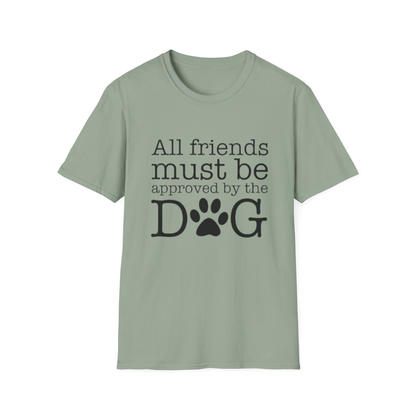 Dog Approved  Softstyle T-Shirt, Best Friend Gift, Funny Dog Lover Tee, Pet Owner Shirt, Cute Animal Print Shirt