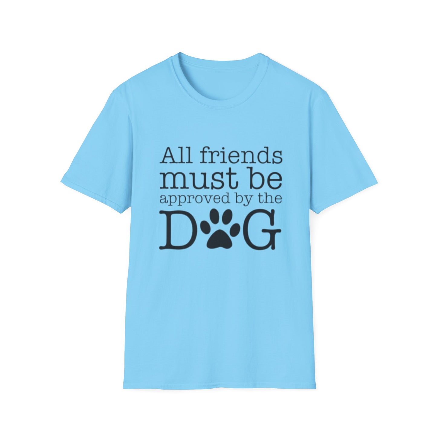 Dog Approved  Softstyle T-Shirt, Best Friend Gift, Funny Dog Lover Tee, Pet Owner Shirt, Cute Animal Print Shirt