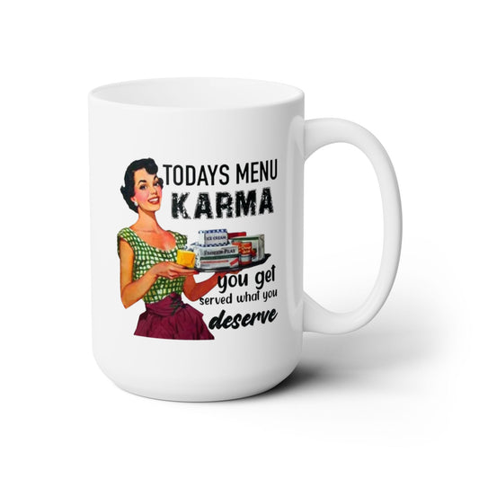 Karma Ceramic Mug 15oz contact seller right handed mug